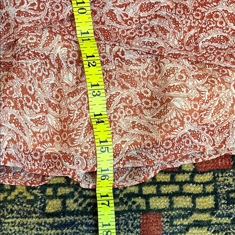 Sezane Carolina Skirt Red Paisley Print 36 - Picture 6 of 7